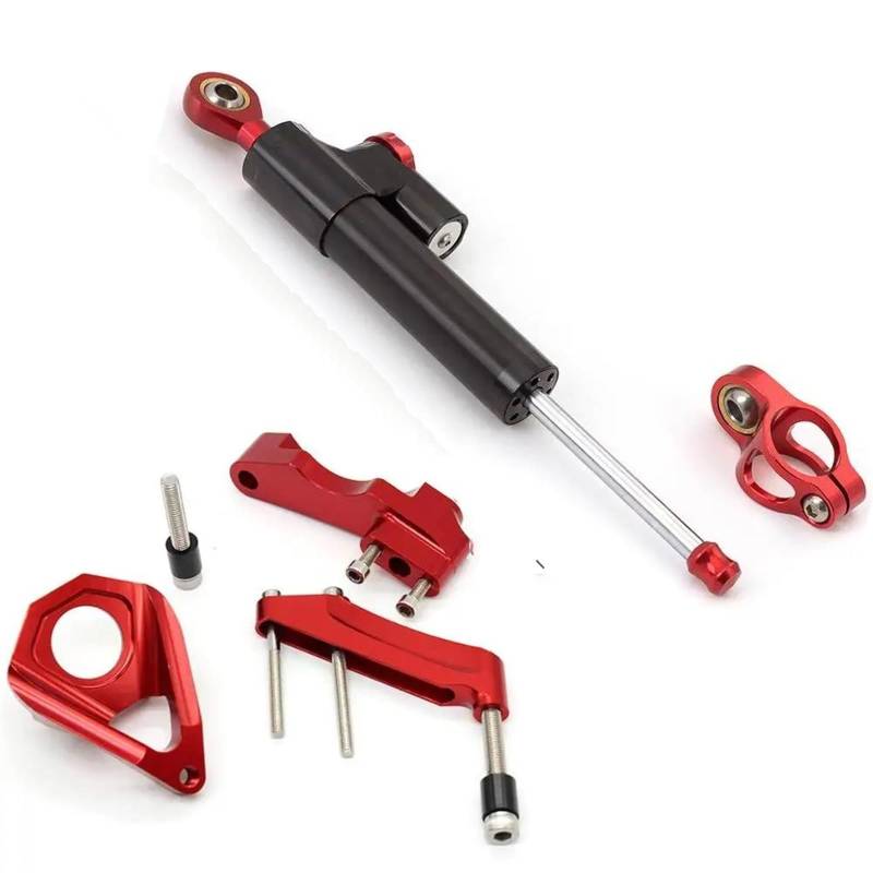 Motorradhalterung Einstellbarer Motorrad Stabilisator Dämpfer Lenkung Montage Halterung Halter Unterstützung Kit Set Für Suzuki Für GSXR 600 GSXR 750 K4 2001-2005 Stoßdämpfer CNC-Montagesatz(Black-r von LNMLRBXEXZ