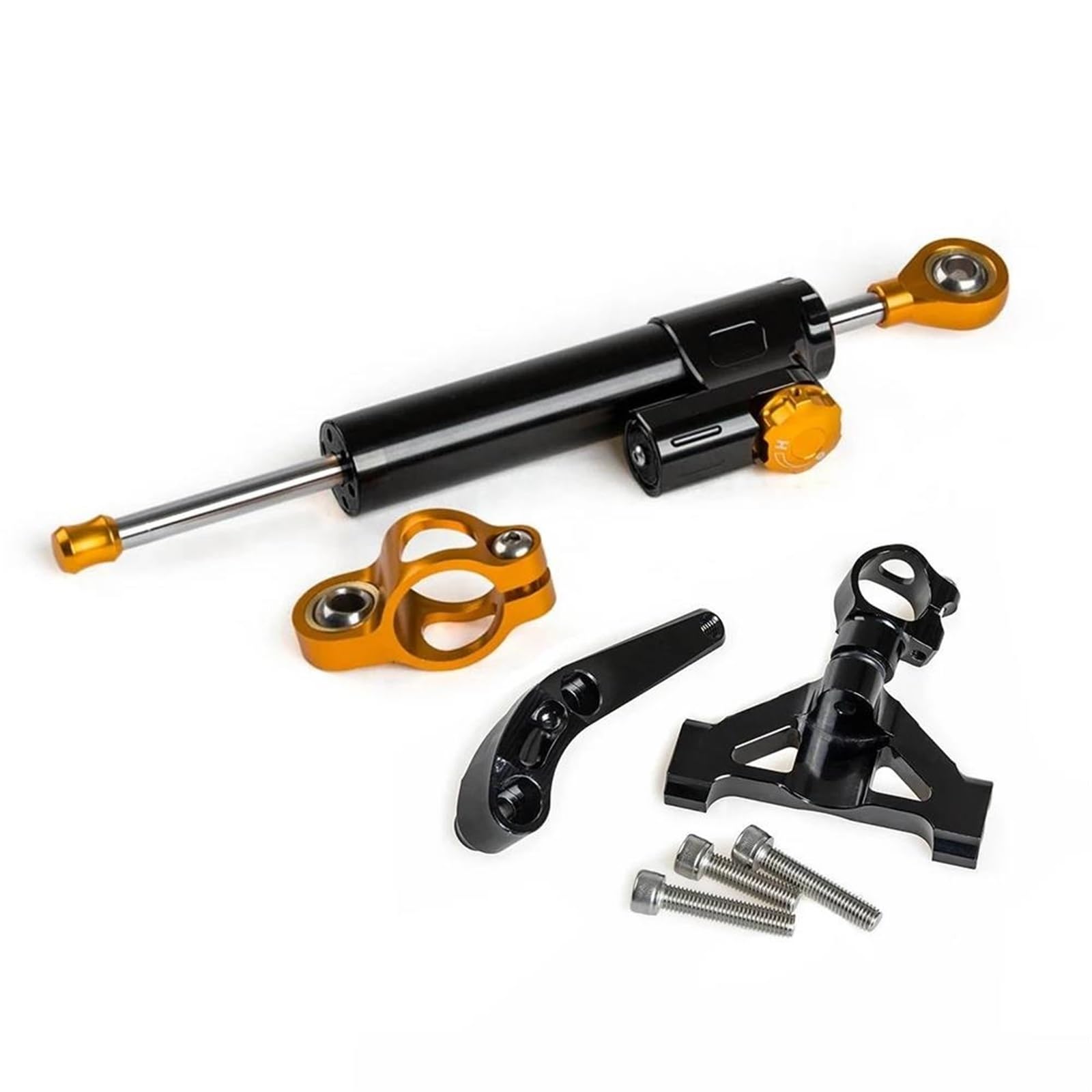 Motorradhalterung Einstellbarer Motorrad Stabilisator Lenkung Dämpfer Halterung Kit Für Kawasaki 2006-2019 Für Ninja ZX-14 ZX14 ZZR1400 Stoßdämpfer CNC-Montagesatz(Set 2) von LNMLRBXEXZ