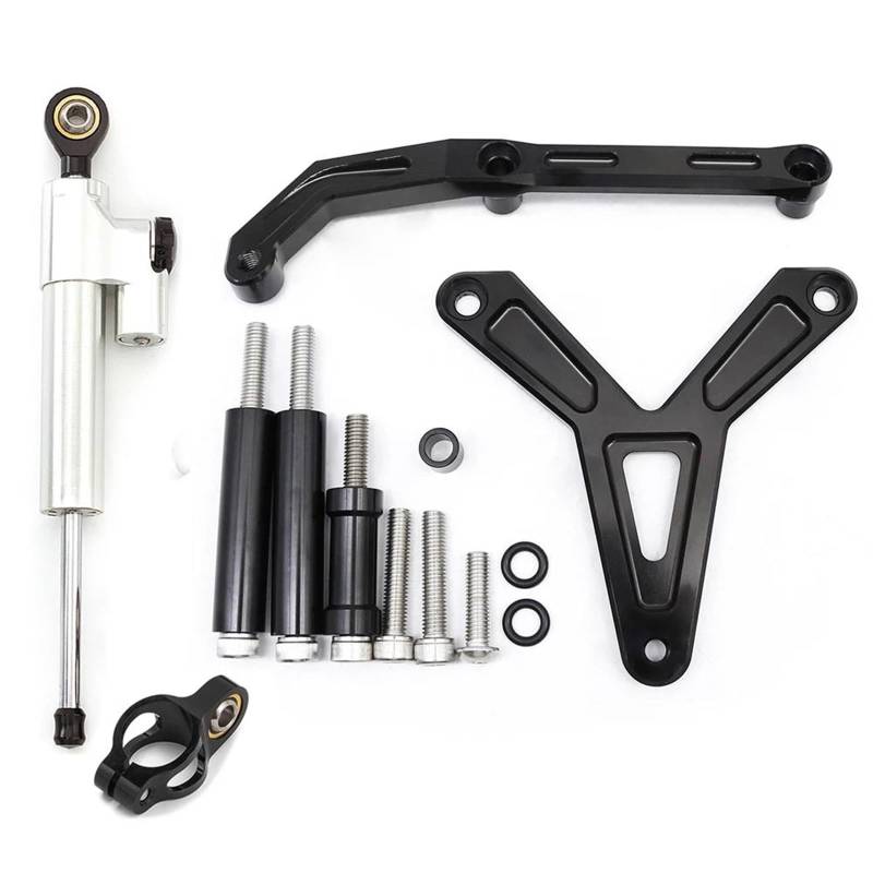 Motorradhalterung Einstellbarer Motorrad Stabilisator Lenkung Dämpfer Halterung Montage Kit Unterstützung Zubehör Für Tracer 9 900 MT-09 2021 2022 2023 Stoßdämpfer CNC-Montagesatz(Damper n Bracket F) von LNMLRBXEXZ