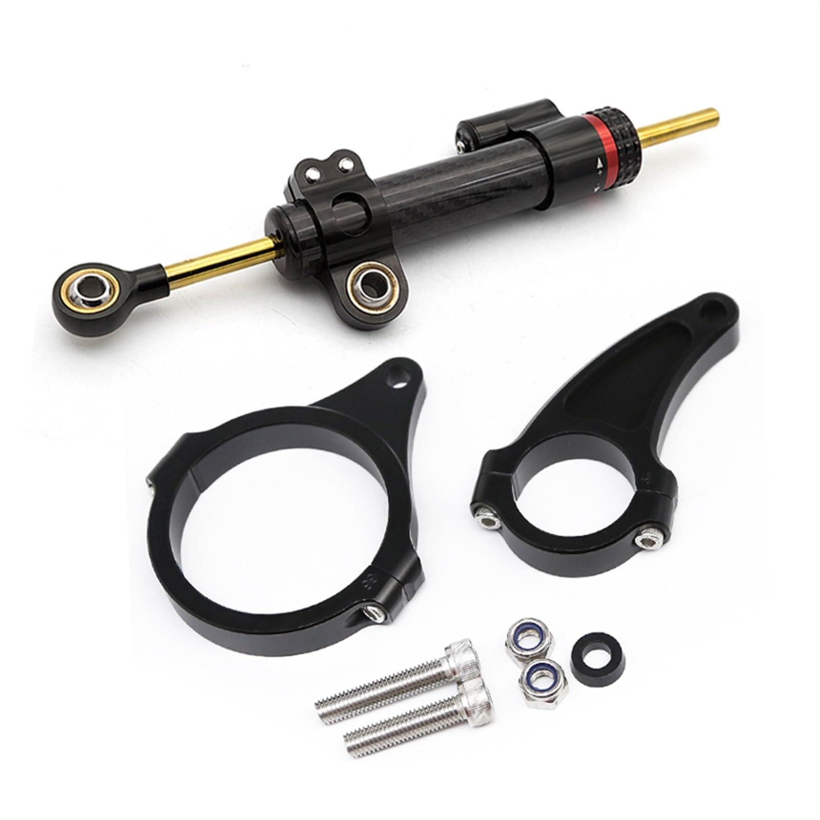 Motorradhalterung Einstellbarer Stabilisator Lenkungsdämpfer Montagesatz Für Kaabo Für Wolf Warrior 11 / King/GT E-Scooter Elektro-Skateboard-Teil Stoßdämpfer CNC-Montagesatz(Damper n Bracket A) von LNMLRBXEXZ