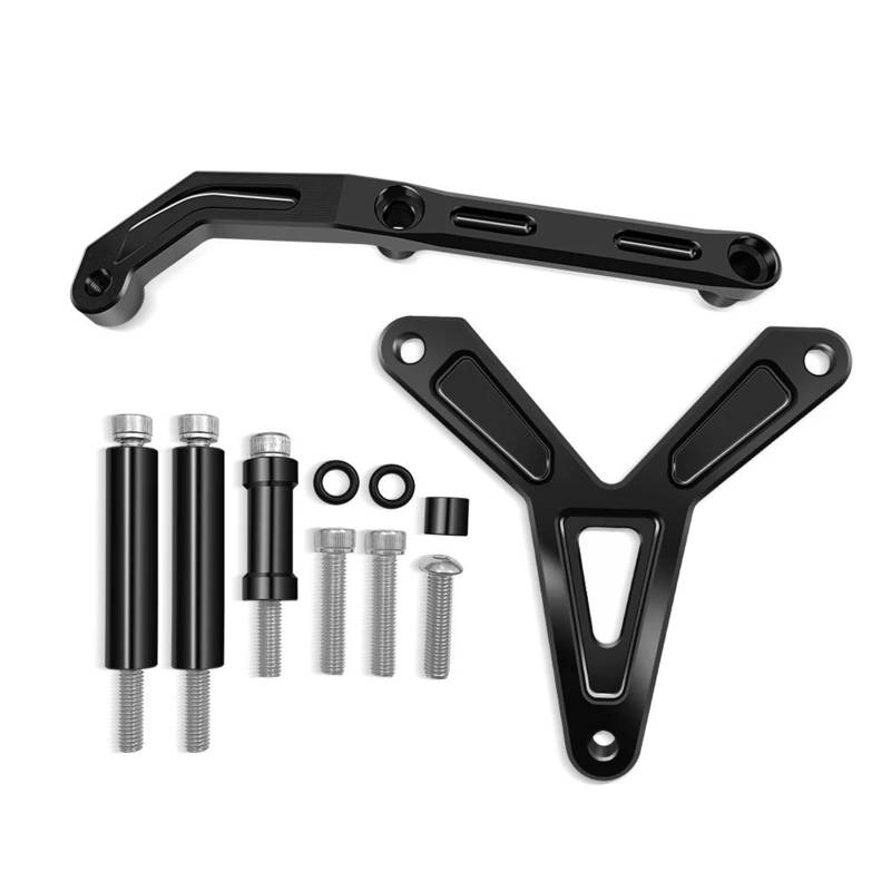 Motorradhalterung Einstellbarer Zubehör Motorrad Stabilisator Lenkung Dämpfer Halterung Unterstützung Montage Kit Mt 09 Für Tracer 9 900 Für MT09 2021 2022 2023 Stoßdämpfer CNC-Montagesatz(Black 1) von LNMLRBXEXZ