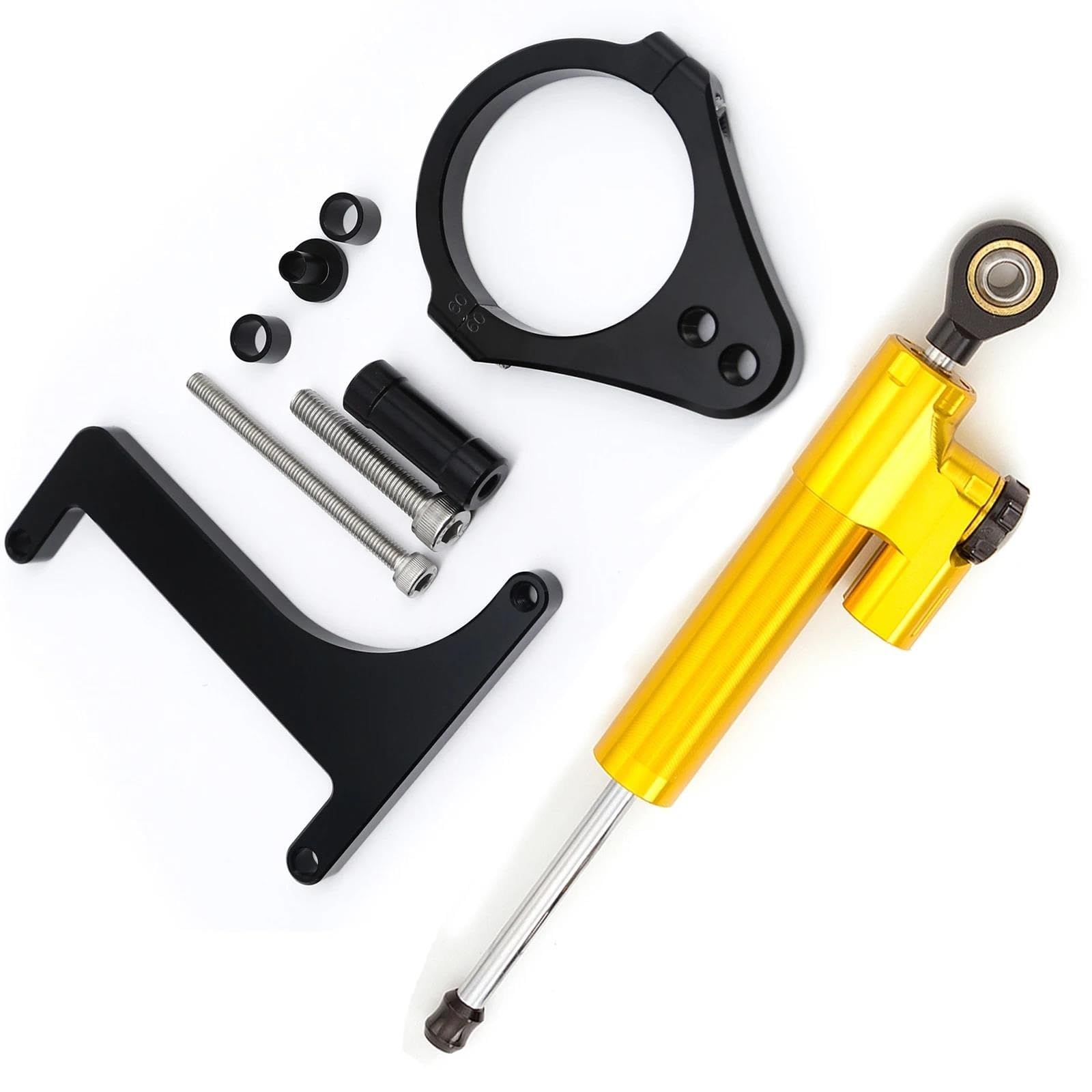 Motorradhalterung einstellbarer Aluminium Motorrad Stabilisator Halterung Montage Unterstützung Kit Carbon Lenkung Dämpfer Für Inokim OX Sub13 Elektrische Roller CNC Stoßdämpfer CNC-Montagesatz(Gold s von LNMLRBXEXZ