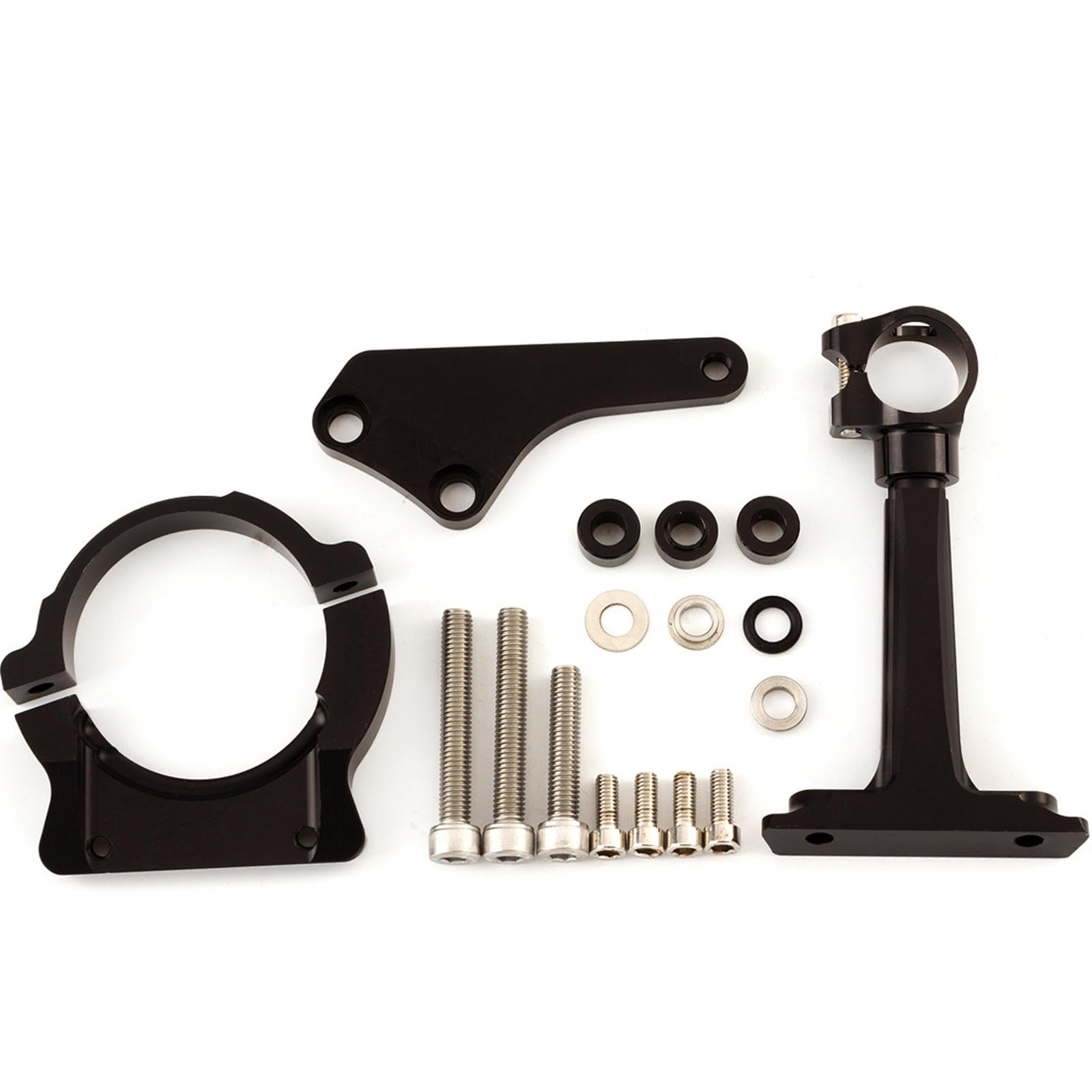 Motorradhalterung einstellbarer Faser Carbon Für Kawasaki Für Ninja 650R 650 R Für ER6N ER6F ER-6N ER-6F 2006 2007 2008 Lenkung Dämpfer Stabilisator Halterung Montage Kit Stoßdämpfer CNC-Montagesatz(B von LNMLRBXEXZ