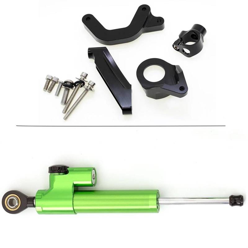 Motorradhalterung einstellbarer Für Suzuki Für GSXR1000 K9 2009 2010 2011 2012 2013 2014 2015 Motorrad Lenkungsstabilisator Dämpfer Montagehalterung Kit Stoßdämpfer CNC-Montagesatz(Damper n Bracket G) von LNMLRBXEXZ