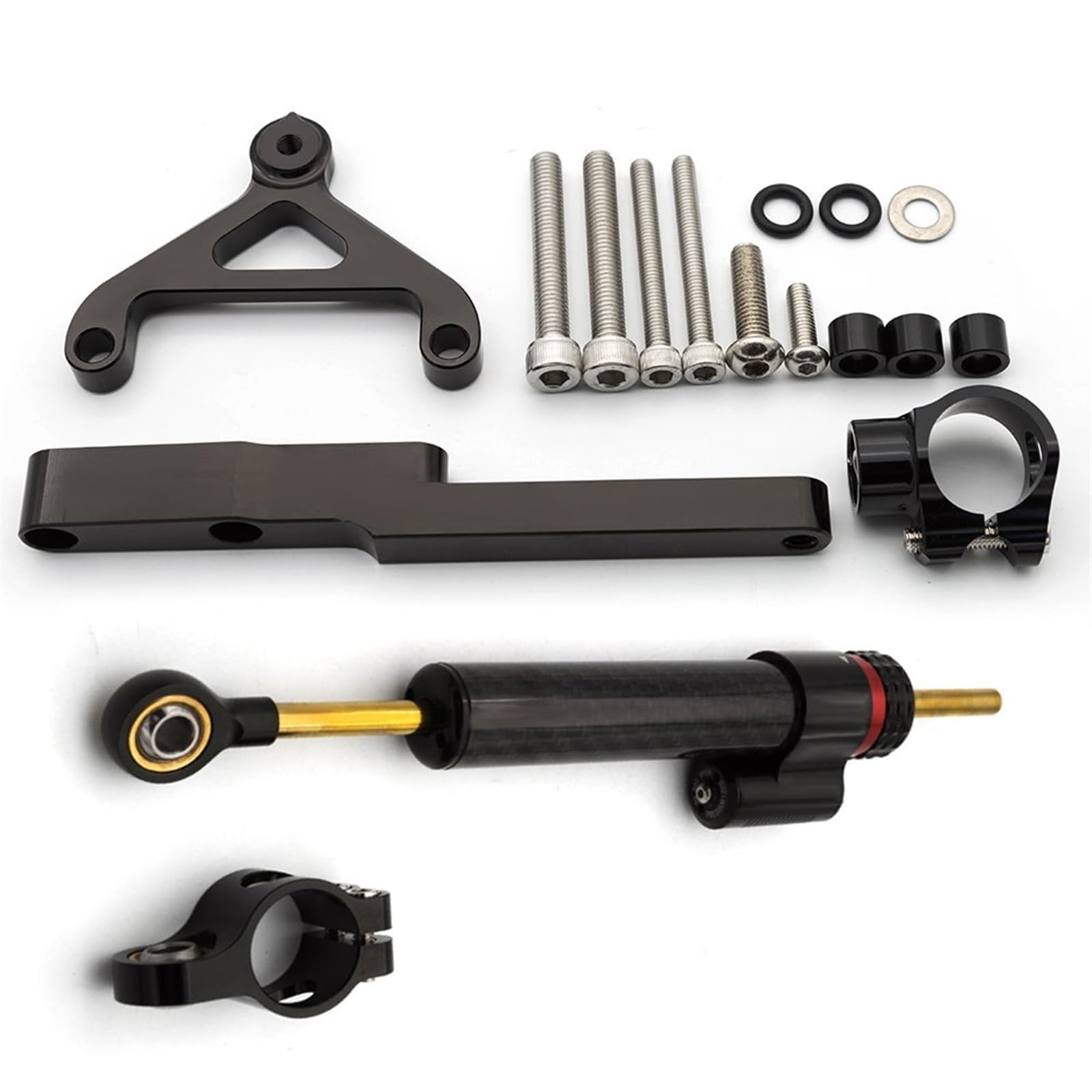 Motorradhalterung einstellbarer Motorrad Dämpfer Lenkung Stabilisator Halterung Montage Kit Für CB1000R Für CB 1000 R 2008 2009 2010 2011 2012 2013 2014 2015 Stoßdämpfer CNC-Montagesatz(Damper n Brack von LNMLRBXEXZ