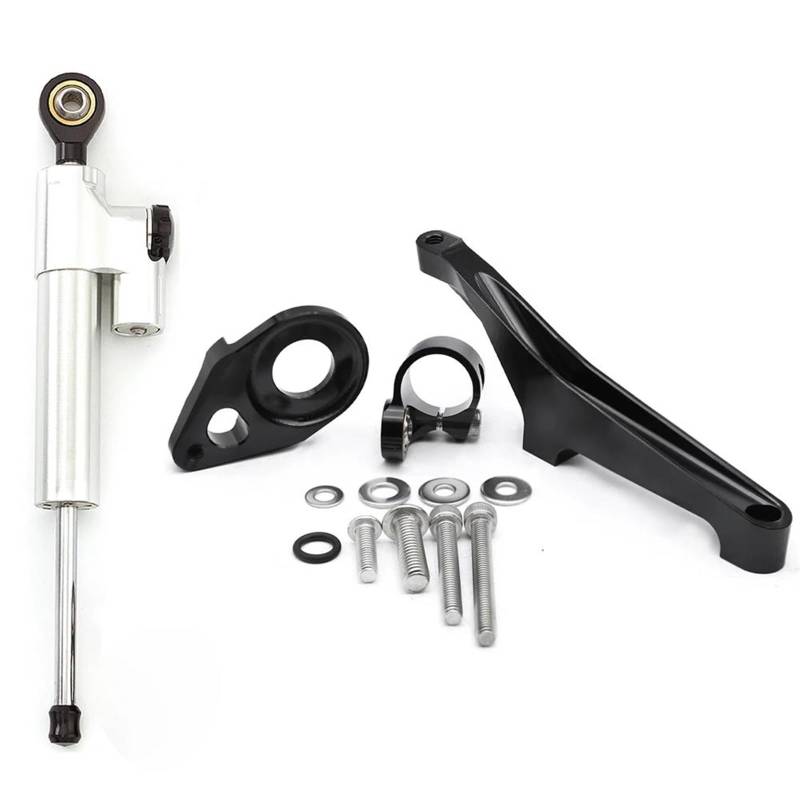 Motorradhalterung einstellbarer Motorrad Stabilisator Lenkung Dämpfer Halterung Montage Kit Unterstützung SV 650 Zubehör Für Suzuki Für SV650 2016-2022 CNC Stoßdämpfer CNC-Montagesatz(Damper n Bracket von LNMLRBXEXZ