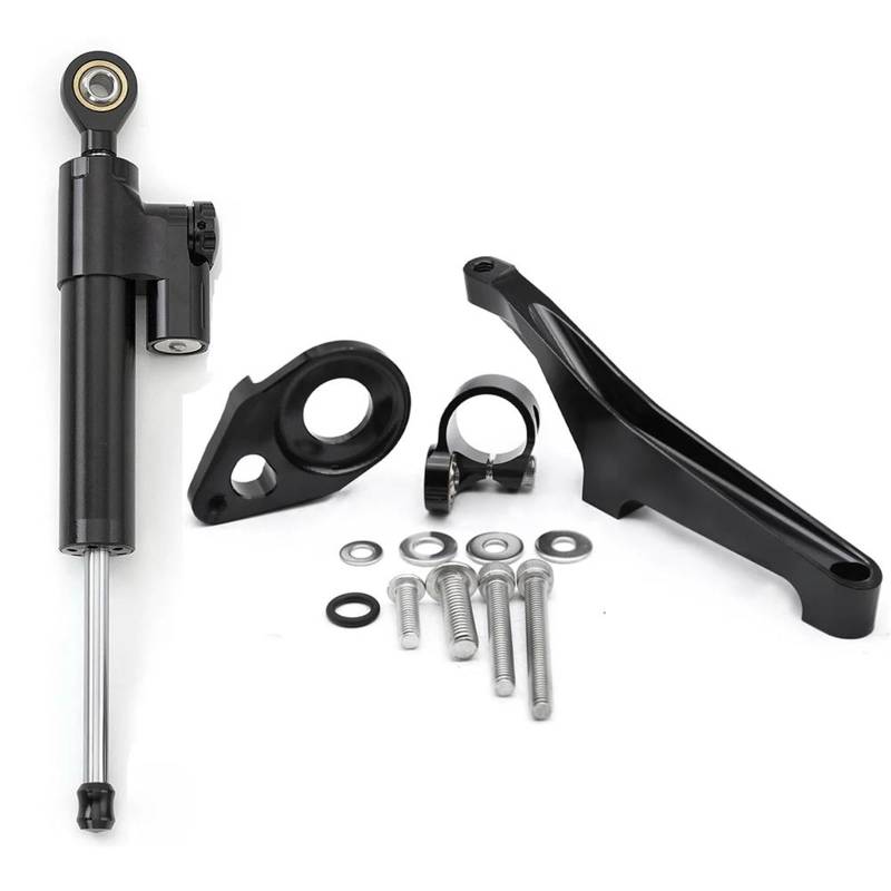 Motorradhalterung einstellbarer Motorrad Stabilisator Lenkung Dämpfer Halterung Montage Kit Unterstützung SV 650 Zubehör Für Suzuki Für SV650 2016-2022 CNC Stoßdämpfer CNC-Montagesatz(Damper n Bracket von LNMLRBXEXZ