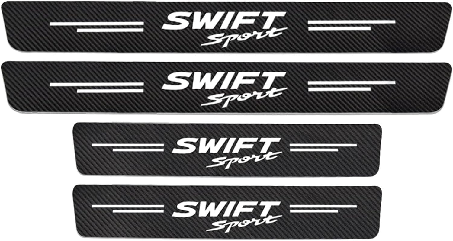 LNXDY 4 Stück Auto Einstiegsleisten Kratzschutzfolien Für Suzuki Swift Sport,verhindert Abnutzung und Kratzer Dekoratives Zubehör,A von LNXDY