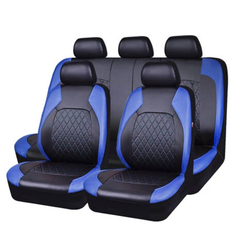 Autositzbezüge für Peugeot 206/206 SW / 206 3-door / 206 5-door 2L 2M 2C 2A 2E Hatchback/Wagon Estate, Komfortabel Wasserdicht Hautfreundliche Textur Universal Sitzbezug,Blue von LNZKX