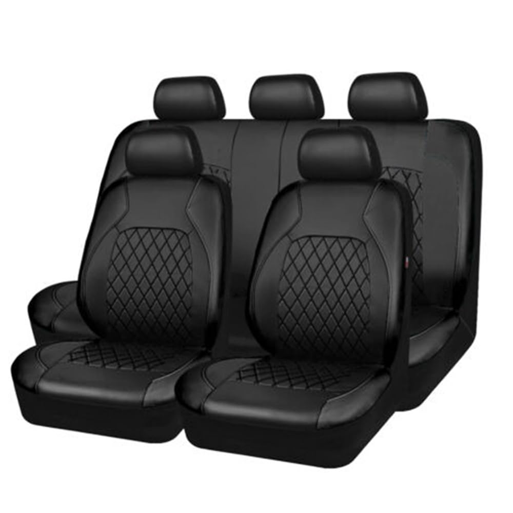 LNZKX Autositzbezüge für Skoda Rapid Sedan Hatchback (Liftback) NH3 NH, Komfortabel Wasserdicht Hautfreundliche Textur Universal Sitzbezug,Black von LNZKX