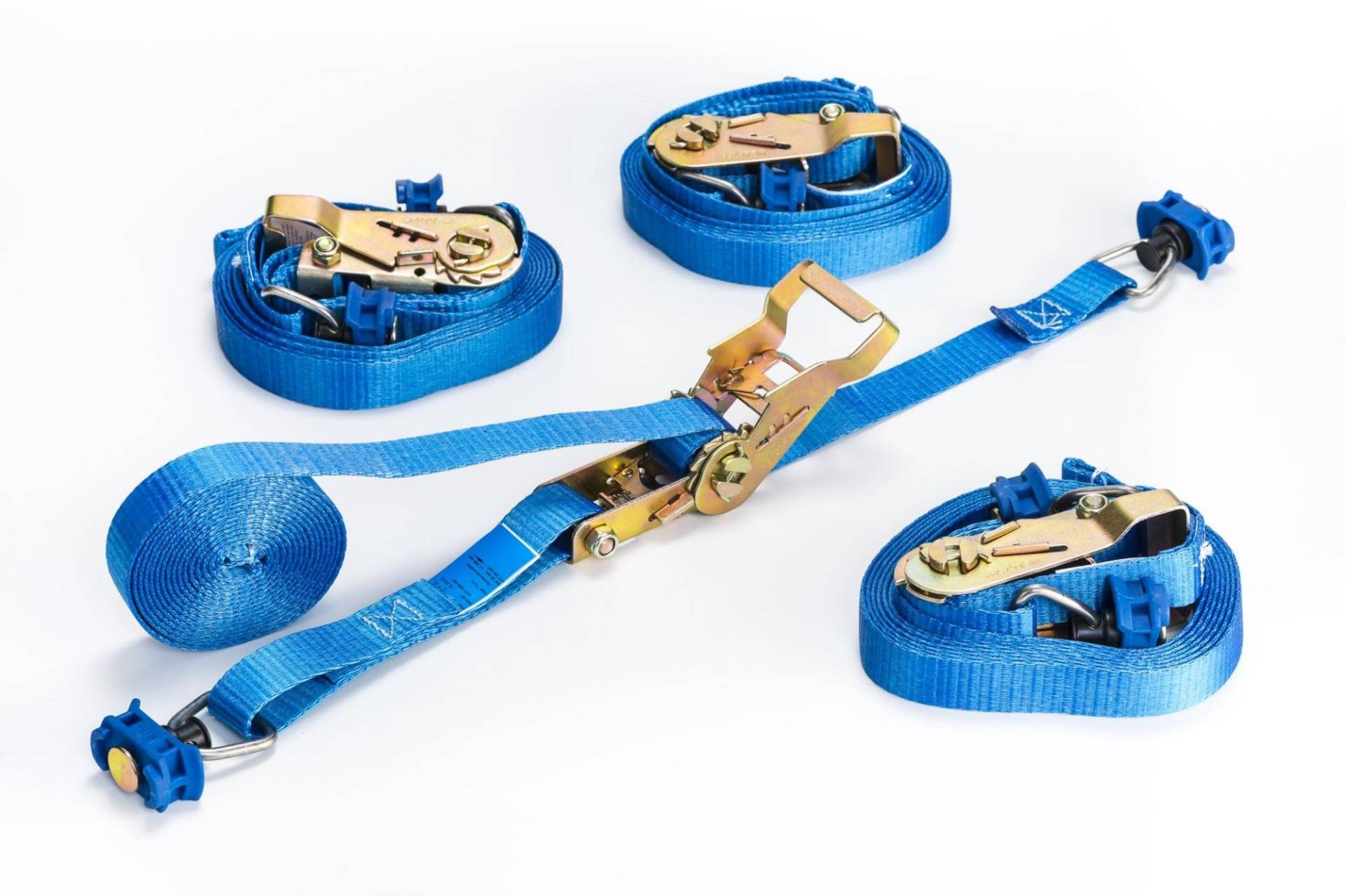 LOADCARE 4 x 2 TLG. Zurrgurt, Ratschen Spanngurt, Ratschengurt, 3,4 m, 500 daN, blau von LOADCARE