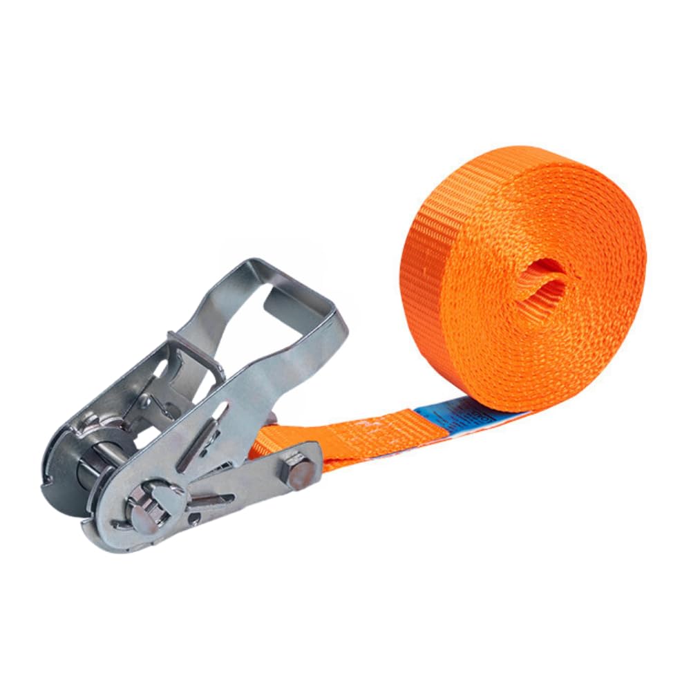 LOADCARE 4er Set 4m Spanngurt mit Ratsche Befestigungsgurt Schnellspanngurt 25mm breit Ratschenzurrgurtgurt einteiliger Zurrgurt 1000daN (orange) von LOADCARE