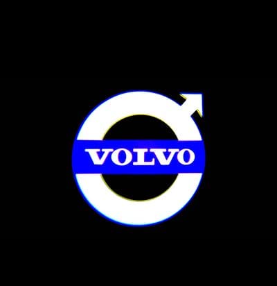 2 Stück Autotür Willkommens Emblem Licht, Für Volvo XC40 XC60 XC90 S60 S90 V60 V40, Logo Schatten Projektorlampe, Blinker Styling Teile, Dekorationszubehör,A von LOERSS