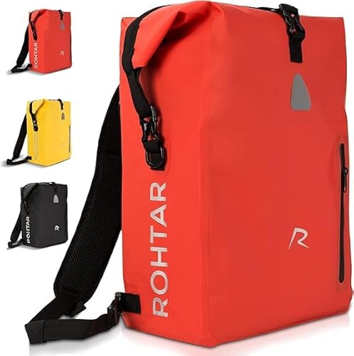 LOFERMA Fahrradtasche 25L – wasserdichte Gepäckträgertasche & Rucksack zum Umhängen | Ideal für Pendler, Touren & Alltag | Reflektierende Details & Robuste Verarbeitung (Rosa) von LOFERMA