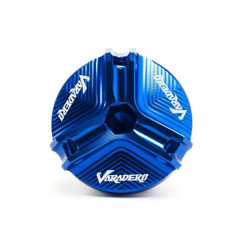 Für HON@&DA XL1000 V Varadero XL1000 2005-2013 Varadero XL 1000 V Motorrad CNC-Bremsflüssigkeitsbehälterdeckel Vorn Öleinfülldeckel(Oil Filler Cap-Blue) von LOFIRY