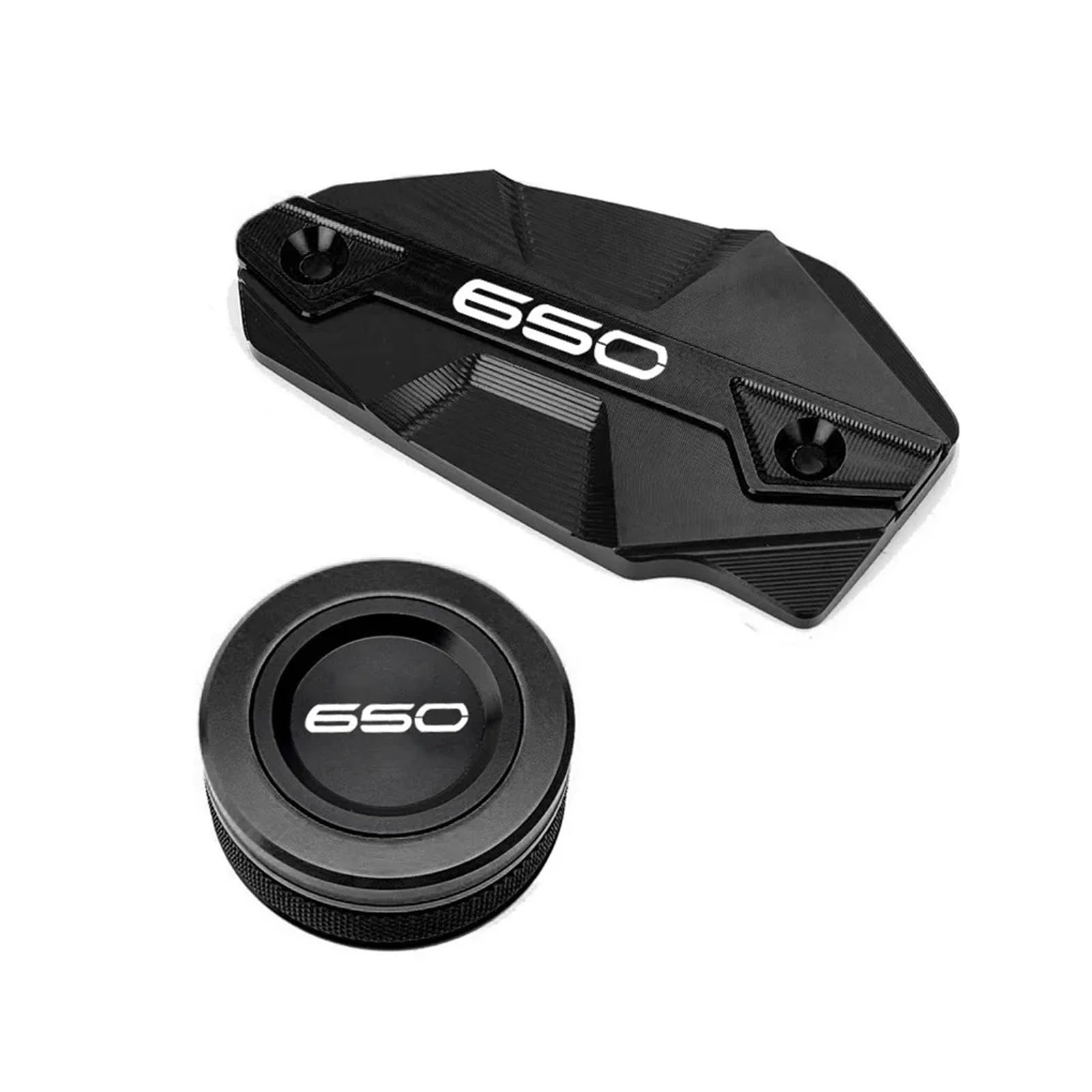 Für Ka@&wasaki Z650 Ninja 650 Z 650 Motorradzubehör, Hintere Vordere Bremsflüssigkeitsdeckel, Öleinfülldeckel, Schalterknopf(2 pcs-Black) von LOFIRY