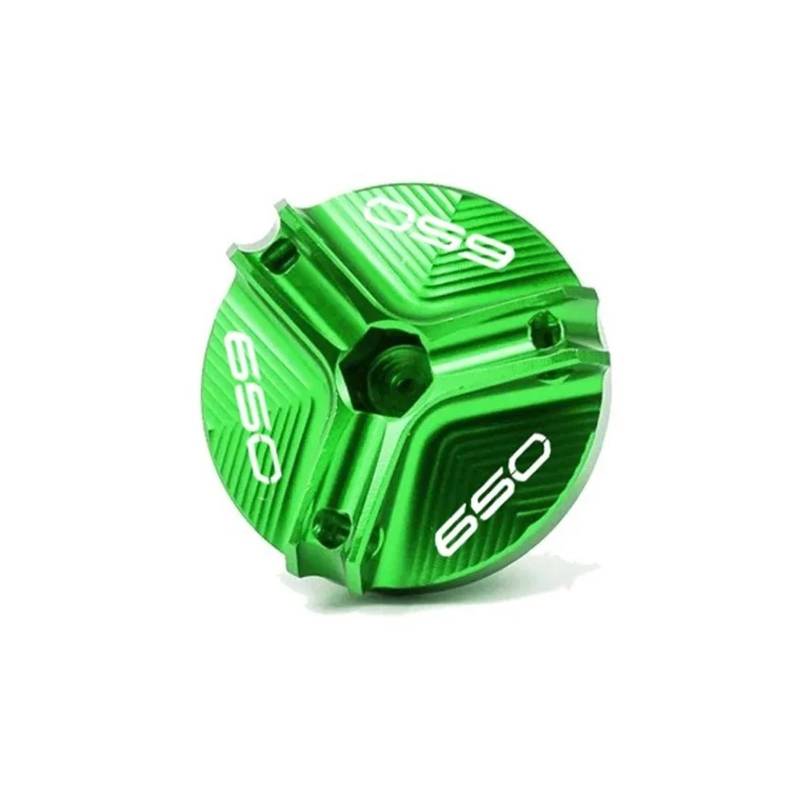 Für Ka@&wasaki Z650 Ninja 650 Z 650 Motorradzubehör, Hintere Vordere Bremsflüssigkeitsdeckel, Öleinfülldeckel, Schalterknopf(Oil Filler Cap-Green) von LOFIRY