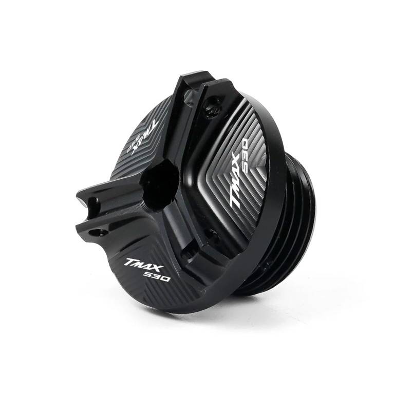 Für TMAX 530 SX DX 2012-2019 2018 Motorradzubehör Bremsflüssigkeitsbehälter Tankdeckel Bremspumpendeckel(Oil Filler Cap-Black) von LOFIRY