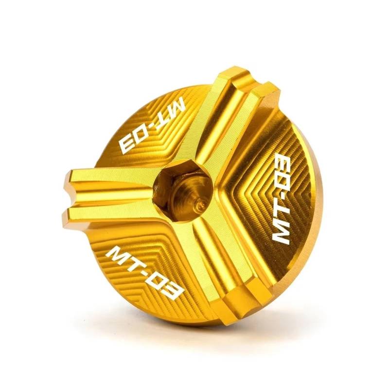 Für YA@&MAHA MT03 YZFR3 YZF R3 MT-03 2015-2024 Motorrad-Öleinfülldeckel Für Vorderen Und Hinteren Bremsflüssigkeitsbehälter(Filler Cap Gold) von LOFIRY