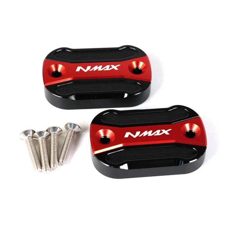 Für YA@&MAHA NMAX 155 125 N-MAX 155 125 2015-2022 2023 2024 Tankdeckel Für Vordere Und Hintere Bremse Von Motorrädern(Reservoir Caps-Red) von LOFIRY