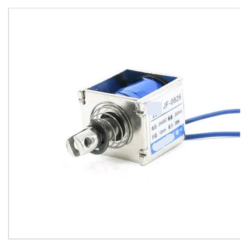 JF-0826B DC 24V 350mA 10mm Stroke 20N 2Kg 4.4LB Force Push Type Open Frame Solenoid Electromagnet Motor Drivers von LOFWSGPRX