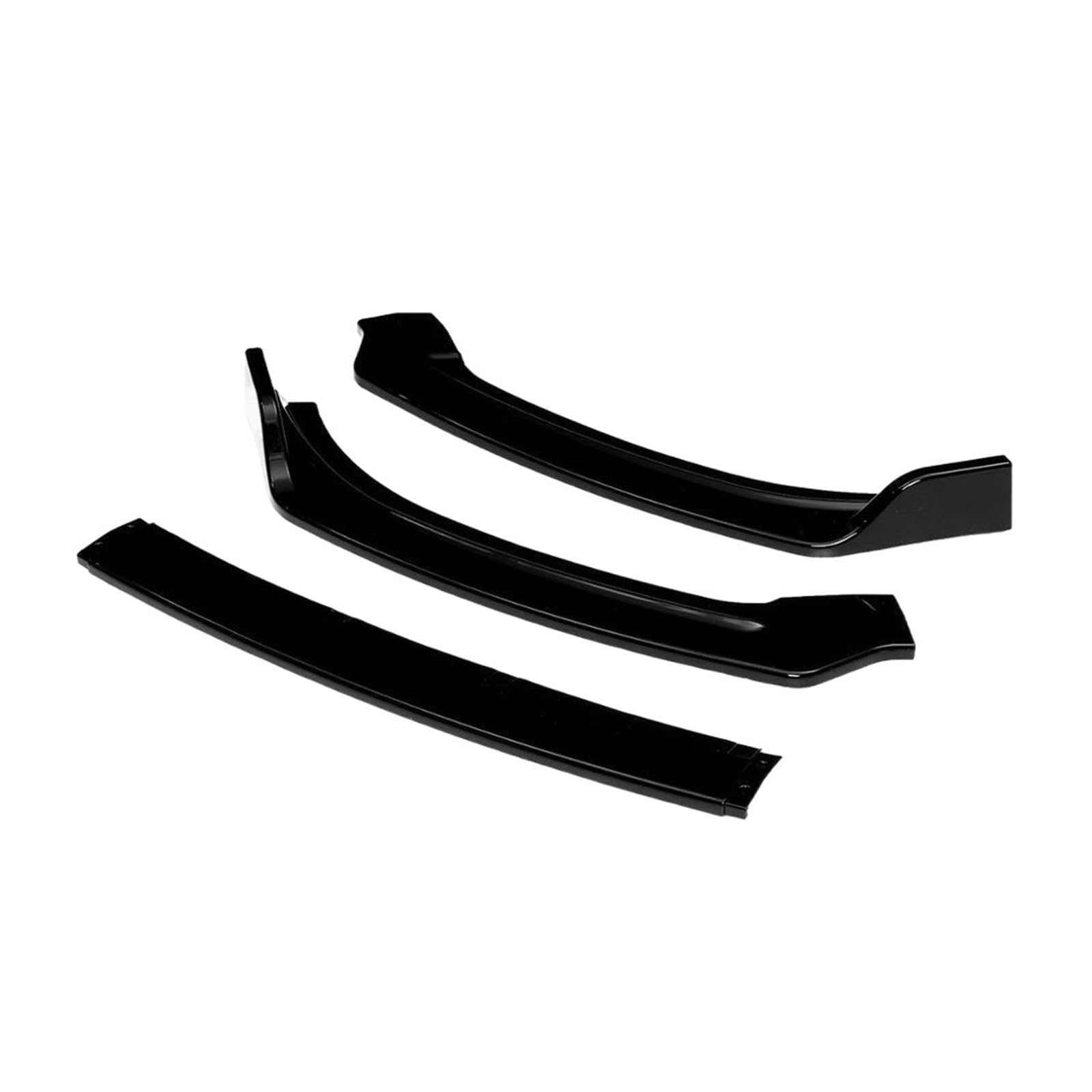 3PCS Carbon Faser/Glanz Schwarz Auto Vorderen Stoßfänger Lip Diffusor Spoiler Splitter Kompatibel for Audi A6 C7.5 Sport 2016-2018 Auto Zubehör(A6 Standard Black) von LOHBJCD