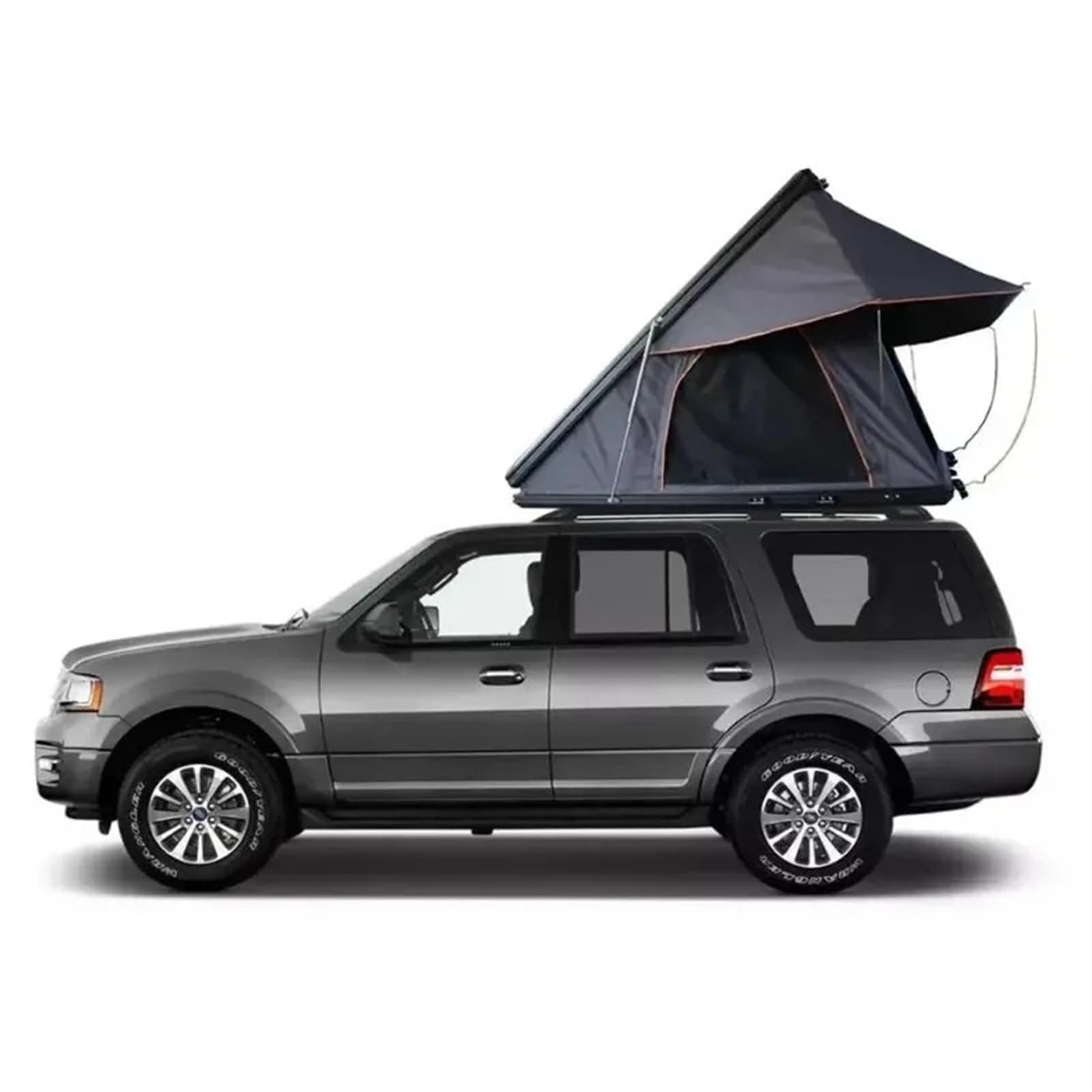 Aluminium Clamshell Hard Shell Pickup LKW Auto Dach Top Zelt Outdoor Camping Dreieck Auto Dachzelt(Dark Gray) von LOHBJCD