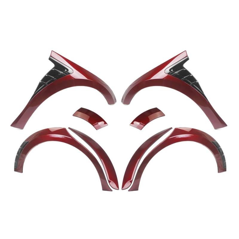 Auto Rad Fender Flares Stirn Abdeckung Breiten Bogen Trim Schutz Kotflügel Auto Teil for Toyota SE XSE Sport Modell 2018-2022(Red) von LOHBJCD