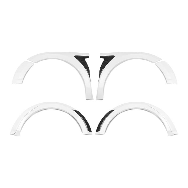 Auto Rad Fender Flares Stirn Abdeckung Breiten Bogen Trim Schutz Kotflügel Auto Teil for Toyota SE XSE Sport Modell 2018-2022(White) von LOHBJCD