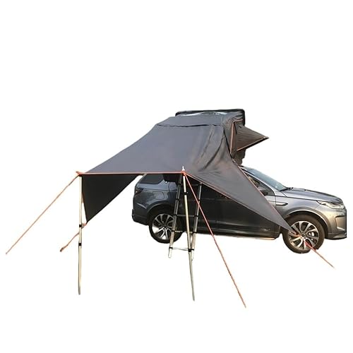 Hartschalen-Autozelt for Pickup, SUV, Anhänger, Dachzelte for Familiencamping, Aluminium, ABS, 4 Jahreszeiten(1.6m Tent with Annex) von LOHBJCD