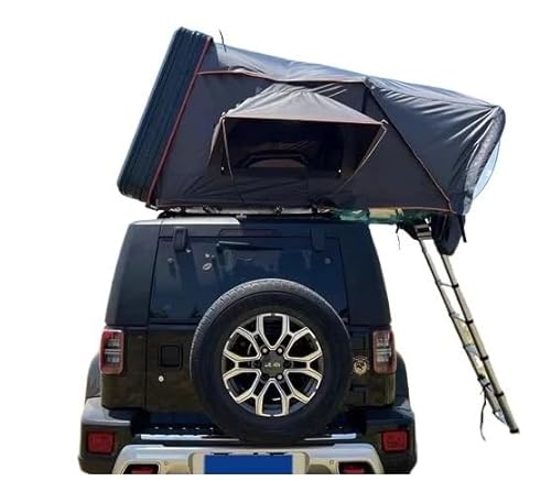 Hartschalen-Autozelt for Pickup, SUV, Anhänger, Dachzelte for Familiencamping, Aluminium, ABS, 4 Jahreszeiten(Black 210x190x110 cm) von LOHBJCD