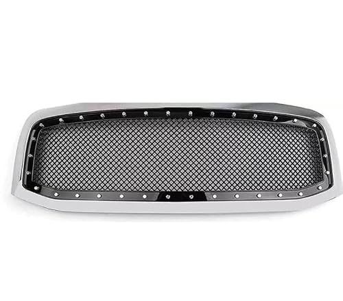 LOHBJCD 1 stücke Front Stoßstange Grill Maske Kühlergrill Kompatibel for Dodge Ram Dodge Ram 1500 2500 3500 06-09(Chrome) von LOHBJCD