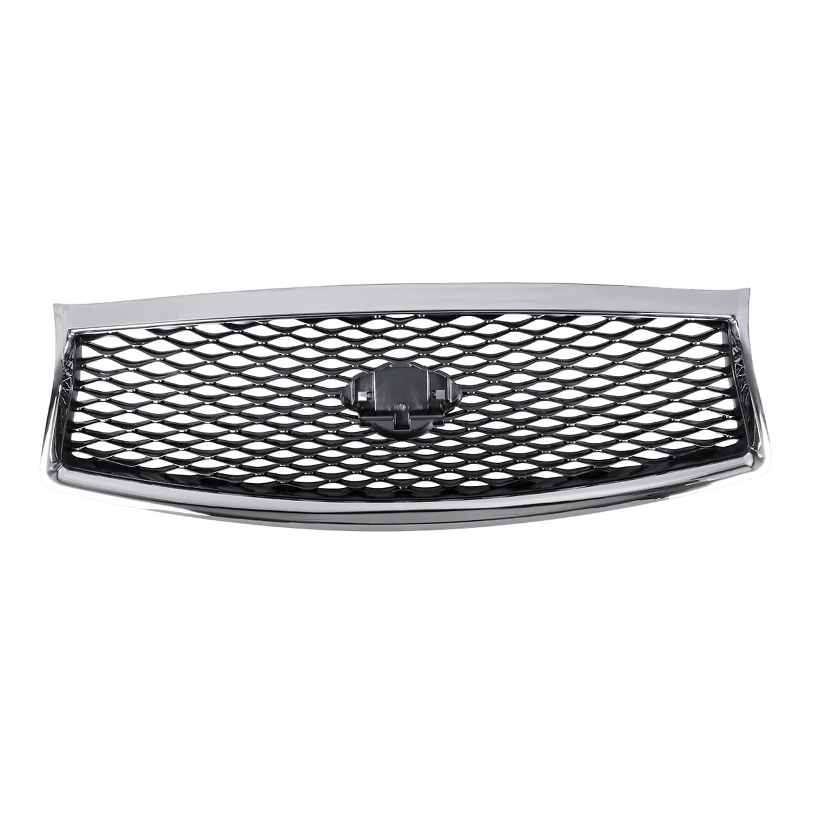 LOHBJCD Kompatibel for Infiniti Q50 Q50S 2014 2015 2016 2017 2018 2019 2020 2021 Q50 Front Racing Grills Schwarz/Chrom Auto Frontstoßstange Mesh Hoop Oberer Grill Ersatz(Chorme 14-17) von LOHBJCD