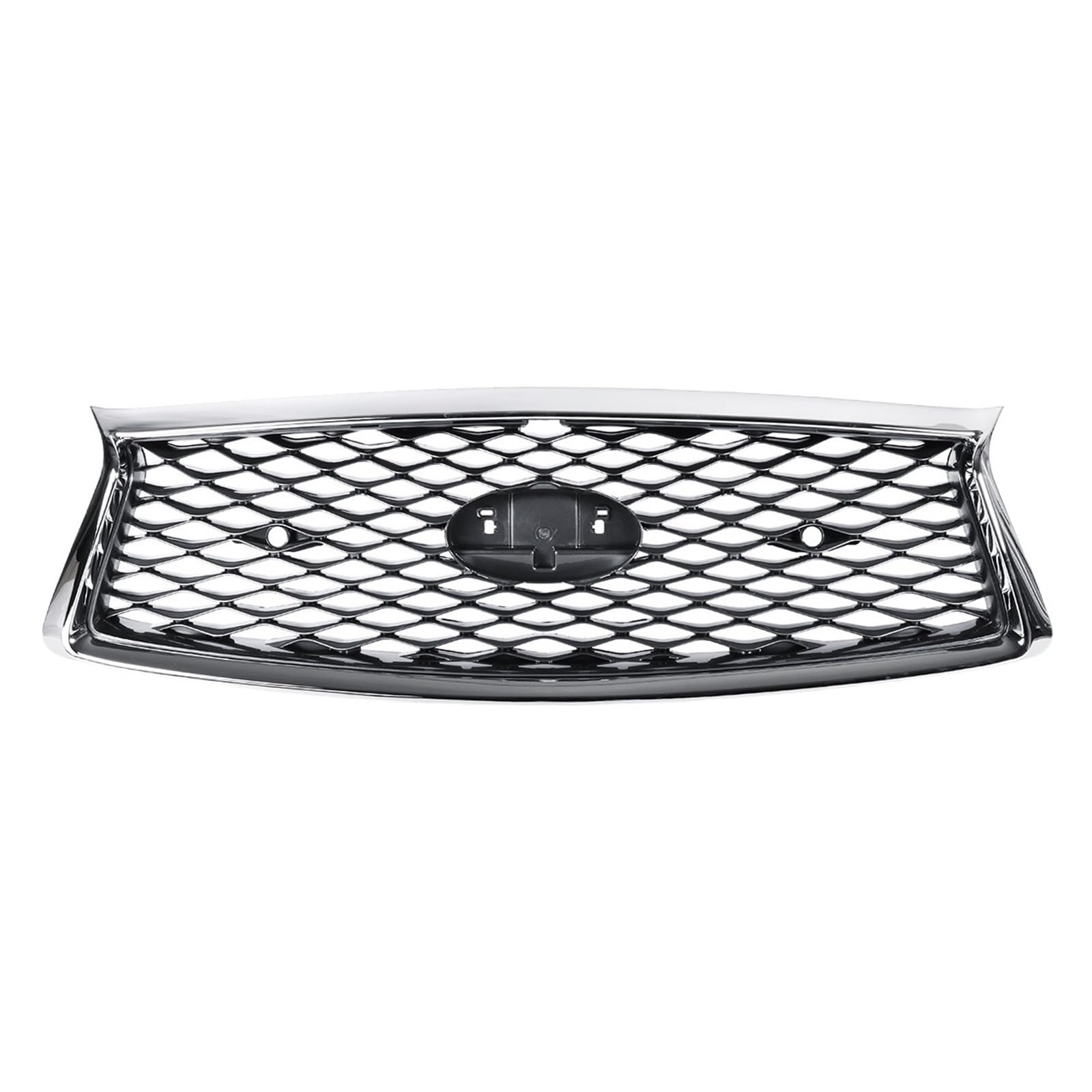 LOHBJCD Kompatibel for Infiniti Q50 Q50S 2014 2015 2016 2017 2018 2019 2020 2021 Q50 Front Racing Grills Schwarz/Chrom Auto Frontstoßstange Mesh Hoop Oberer Grill Ersatz(Chorme 18-21) von LOHBJCD