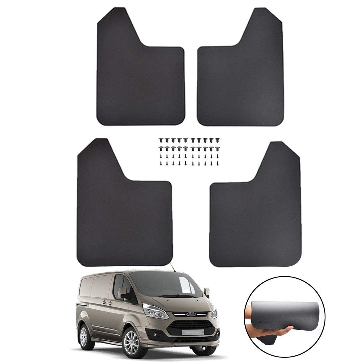 Auto-Kotflügel Breites Sport-Set Schmutzfänger Kotflügel Kotflügel Van Spritzschutz for Ford Transit Connect Courier Custom Tourneo E Serie 150 250 350 Radlauf Verbreiterung Kotflügel Schmutzfänger Un von LOHWSTRFG