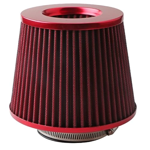 Auto-Luftfilter 76Mm Luftfilter Pilzkopf Filter Abgasfilter Ansaugfilter Universal Autozubehör Luftfilter Für PKW(Red) von LOHWSTRFG