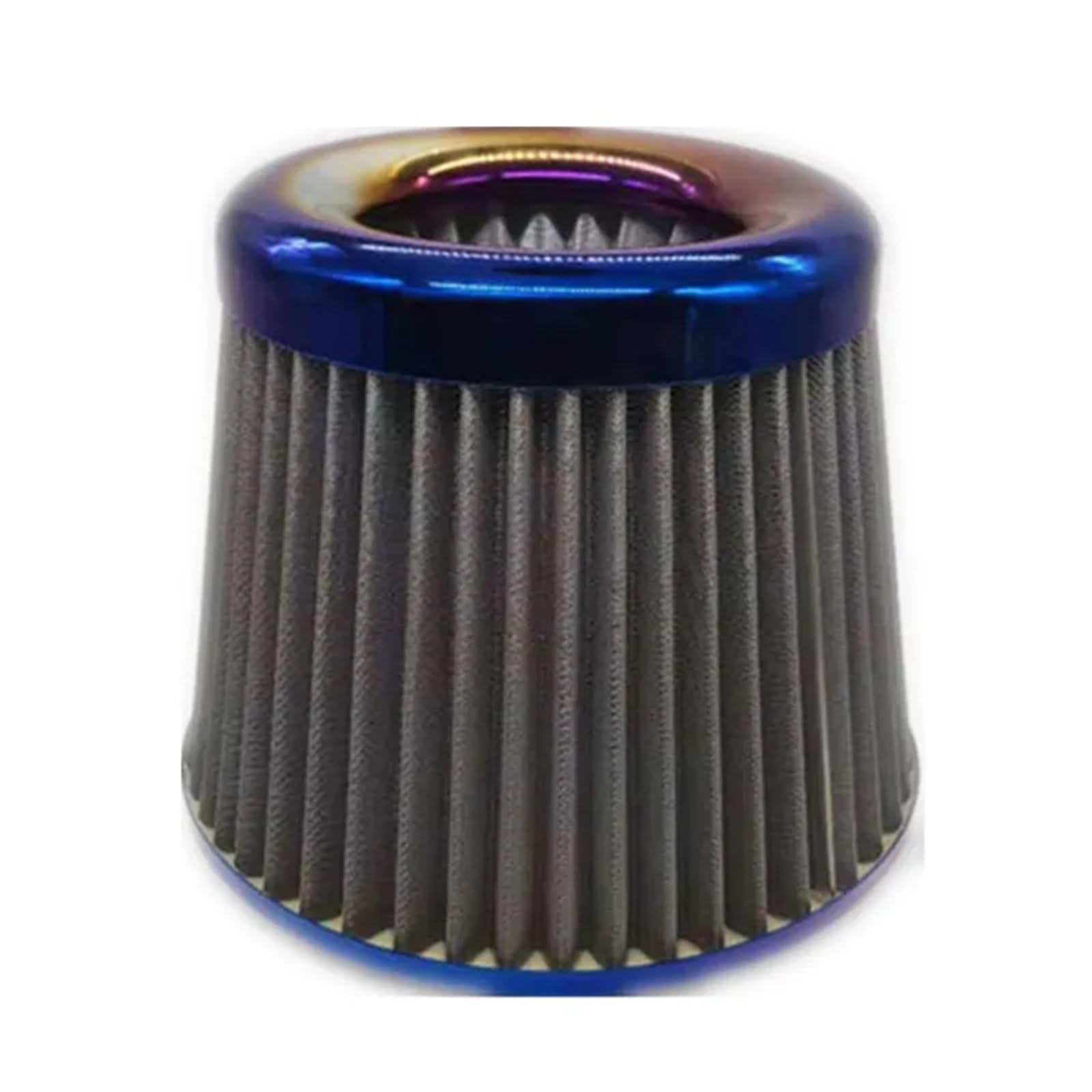 Auto-Luftfilter Universal-Luftfilter aus geröstetem blauem Edelstahl fürs Auto/Passend for Kaltlufteinlass, High Flow, 65 mm, 76 mm, Leistungs-Entlüftungsfilter Luftfilter Für PKW(63MM caliber) von LOHWSTRFG