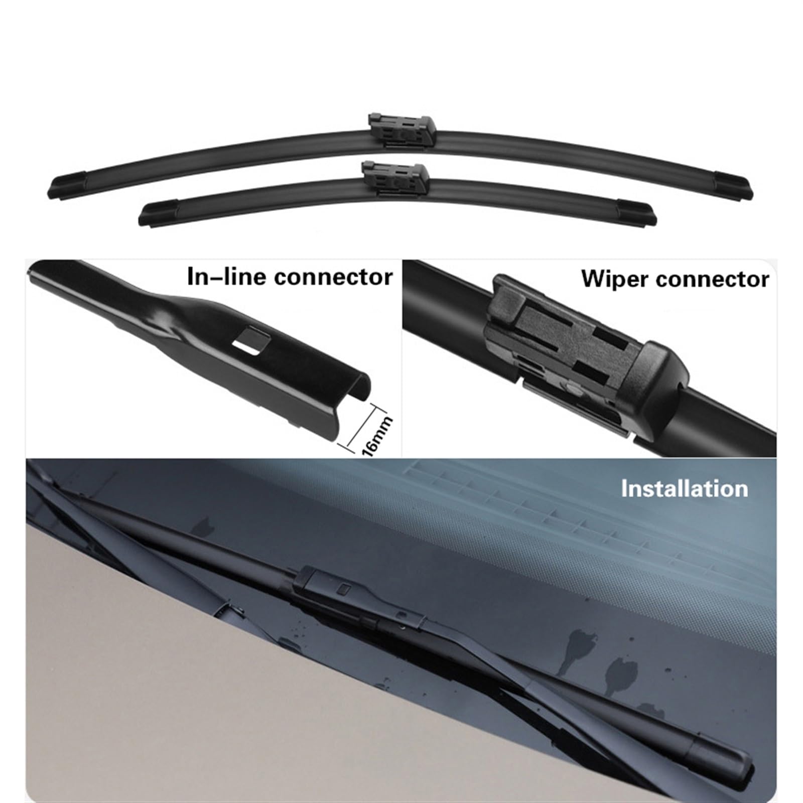 Auto wischer Autowischer/Passend for VW Passat B8 2015-2023 Frontwischerblätter Weiche Gummi-Scheibenwischer Auto-Windschutzscheibe 2019 2020 2021 2022 26"18" Auto wischer blätter von LOHWSTRFG