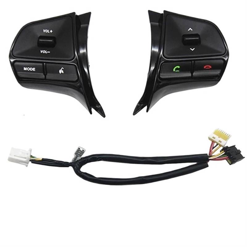 Lenkradsteuerung Multifunktionstaste Tempomat Mult/Fit for KIA Rio 2011-2014 Multifunktionale Lenkradsteuerung Taste Audio Telefon Lautstärkeschalter for Bluetooth Autozubehör Lenkrad Multifunktionst von LOHWSTRFG