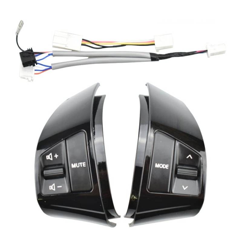 Lenkradsteuerung Multifunktionstaste Tempomat Mult Multifunktions-Lenkrad-Fernbedienungs-Bluetooth-Knopfschalter mit Kabel/passend for Hyundai Elantra 2008–2015 Lenkrad Multifunktionstaste Tasten Bl von LOHWSTRFG