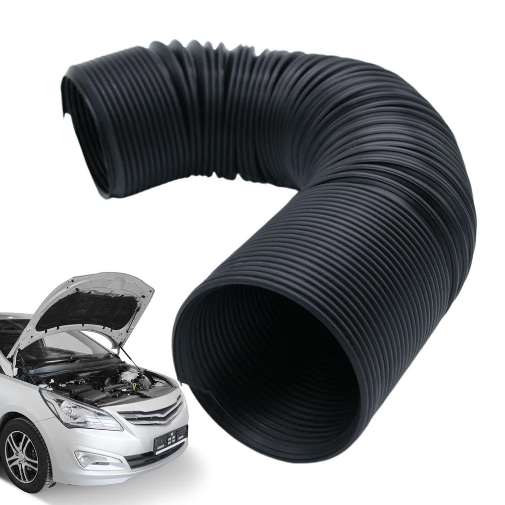 Luftfilter-Ansaugschlauch Flexibler Luftansaugschlauch/Passend for Hochtemperatur-Luftstrom, flexibles Luftansaugrohr, Induktions-Ansaugschlauch, Auto-Ansaugrohr Ansaugschlauch Luftfilter für(Black) von LOHWSTRFG