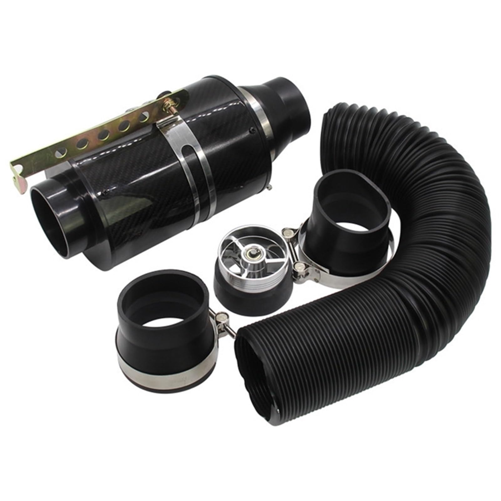 Luftfilter-Ansaugschlauch Universal Auto Auto Carbon Fiber Induktion Ram Filter Box Cold Air Intake System Mit Ansaugschlauch Auto Kaltluftfilter Induktion K Ansaugschlauch Luftfilter für von LOHWSTRFG