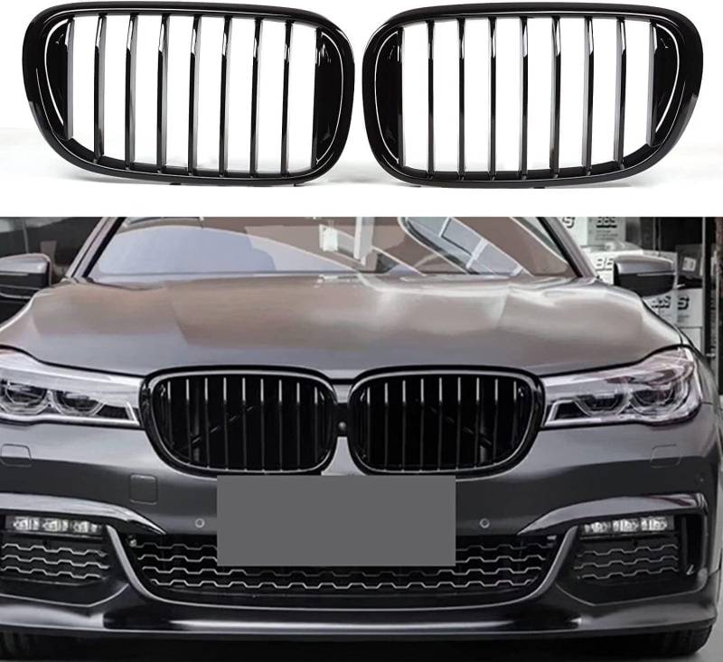 Auto Frontschürze Grill für BMW 7er G11 G12 2016 2017 2018 2019,Frontgrill Mittel netz gitter Montage rahmen abdeckung Außen Bodykit Teil von LOKORI