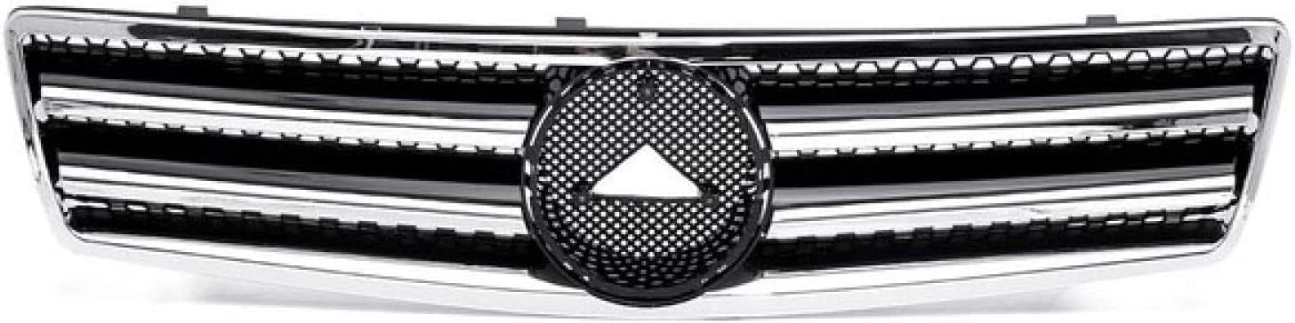 Auto Frontschürze Grill für Mercedes Benz SL-Class W129 R129 SL280 300 320 500 600 1990-2002,Frontgrill Mittel netz gitter Montage rahmen abdeckung Außen Bodykit Teil,A-Black von LOKORI