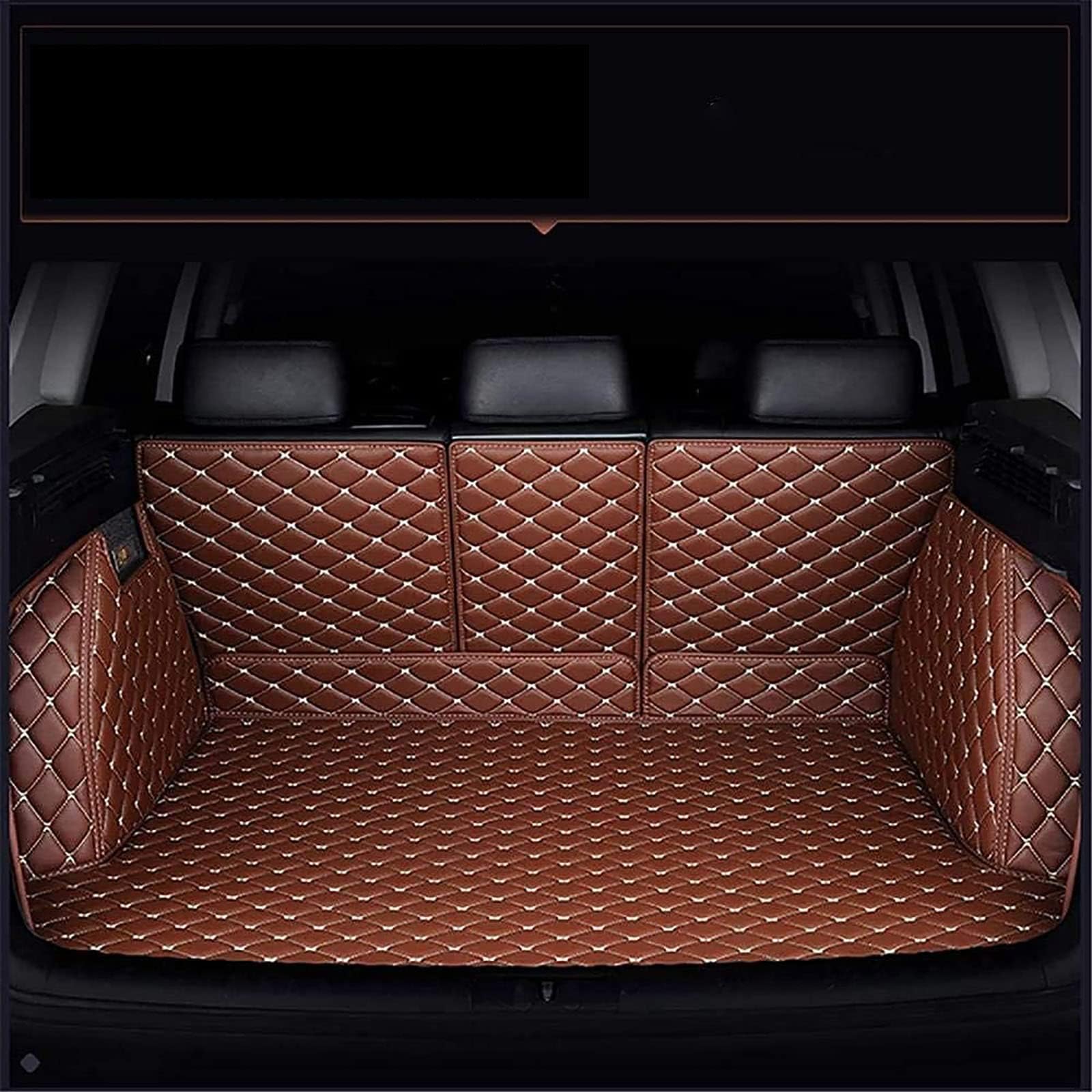 Car Boot Mat Custom Suitable for BMW X7 G07 6-Seats 2018-2023, Durable Waterproof All-Weather Non-Slip Leather Boot Accessories,E-Brown von LOKORI