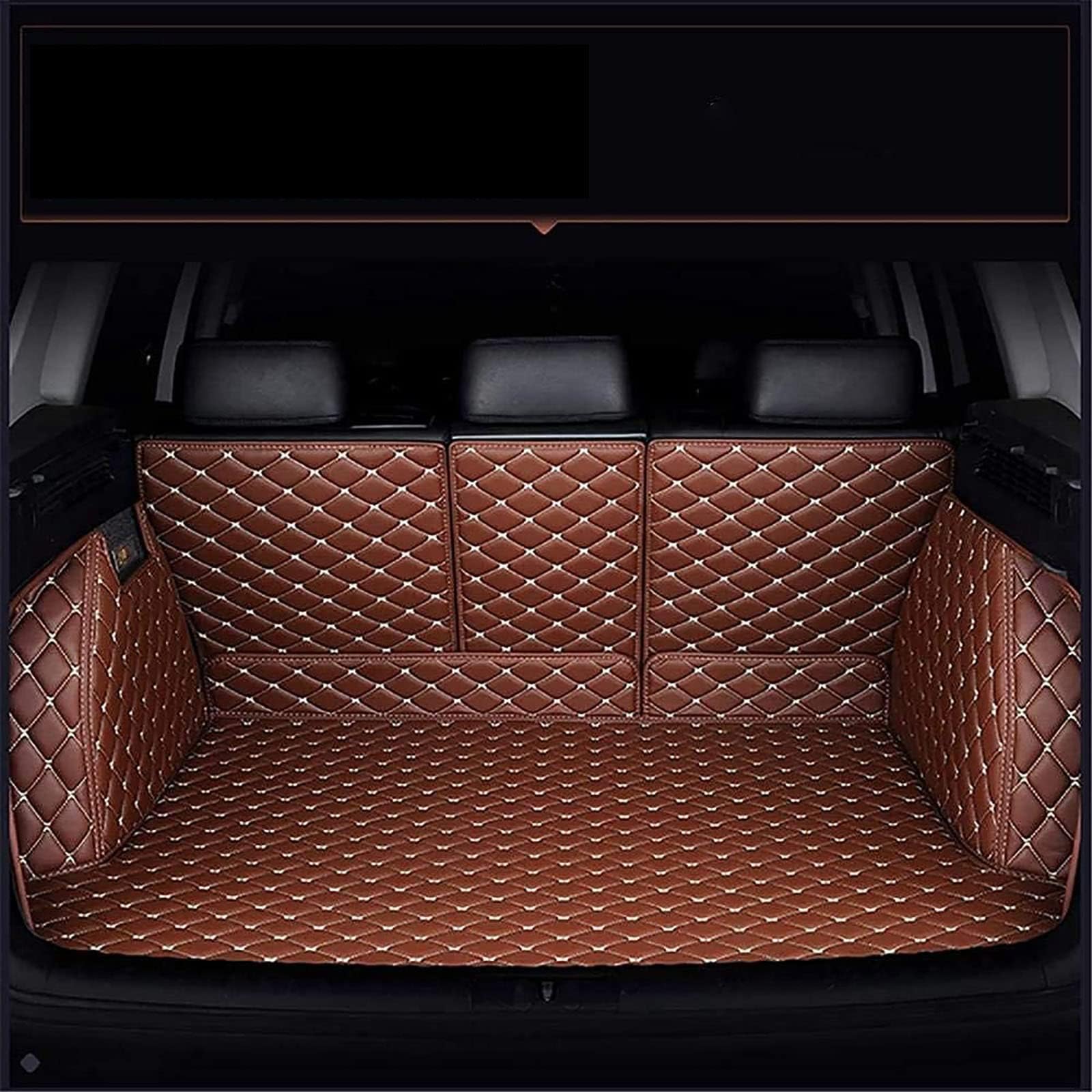 Car Boot Mat Custom Suitable for BMW X7 Six Seat 2019-2023, Durable Waterproof All-Weather Non-Slip Leather Boot Accessories,E-Brown von LOKORI