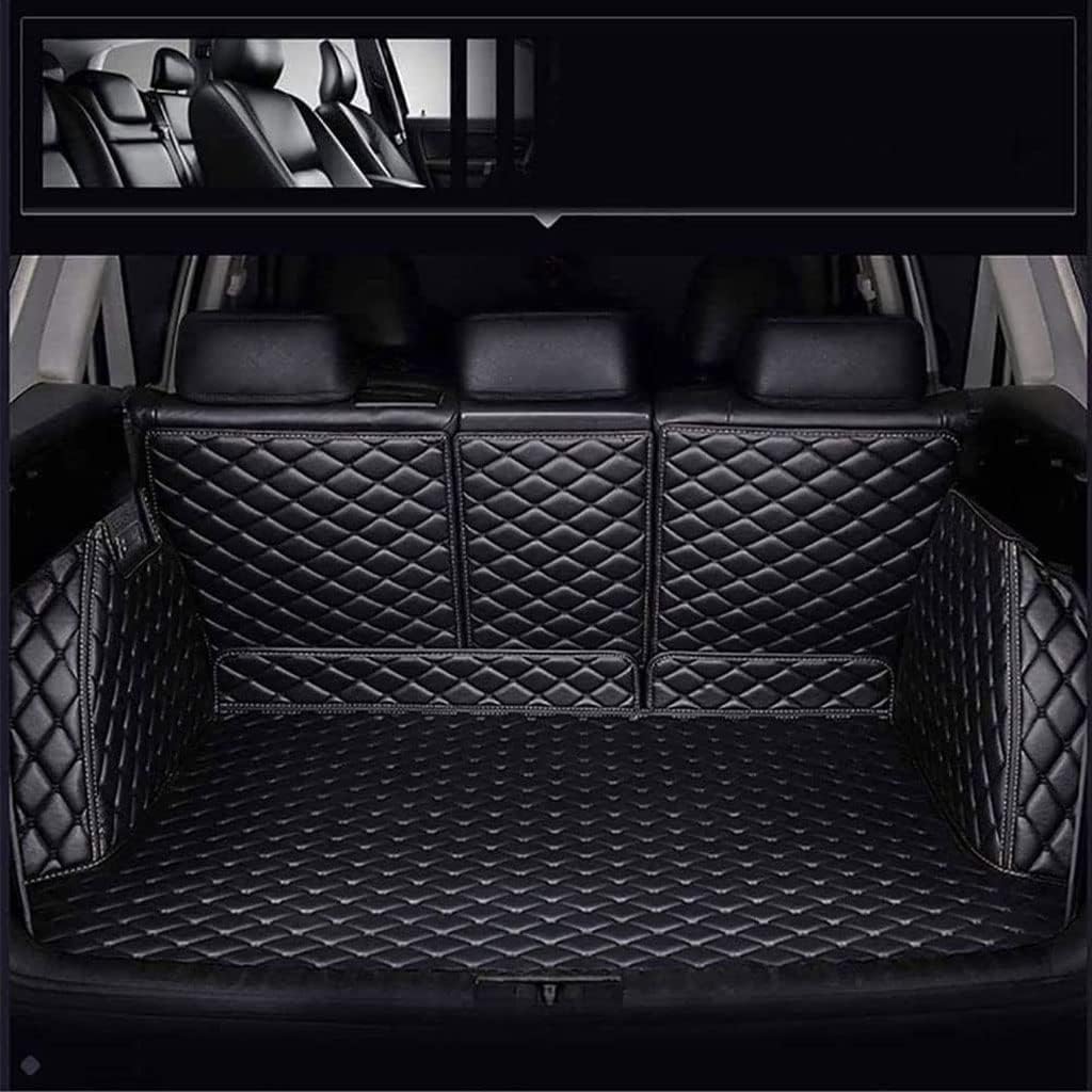 Car Boot Mat Custom Suitable for Bentley Flying Spur 2013~2017 Has a Refrigerator, Durable Waterproof All-Weather Non-Slip Leather Boot Accessories,B-Black von LOKORI