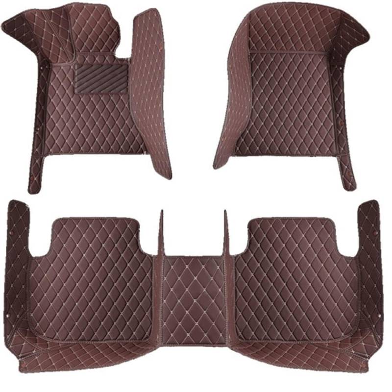 Car Leather Floor Mats Suitable for BYD Han DM 2020-2023(LHD),All-Weather Protection Waterproof Non-Slip Car Accessories,F/Brown von LOKORI