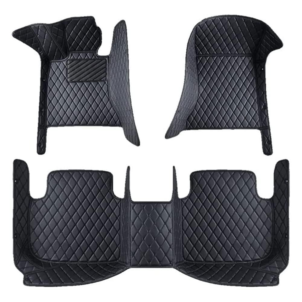 Car Leather Floor Mats Suitable for Jaguar E-PACE 2017-2023(LHD),All-Weather Protection Waterproof Non-Slip Car Accessories,C/Black von LOKORI