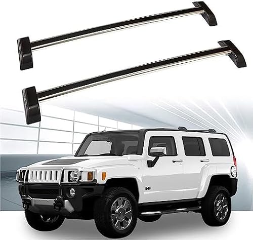 Car Roof Rack Rails Rail Cross Bars for Hummer H3 2006-2013,Pack of 2 Aluminium roof Rack Roof Bracket Accessories von LOKORI